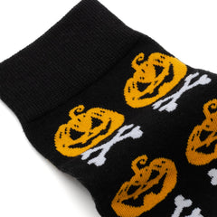 Bad to the Bone Pumpkin Black Men's Socks