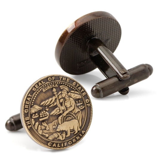 California Seal Embossed Cufflink