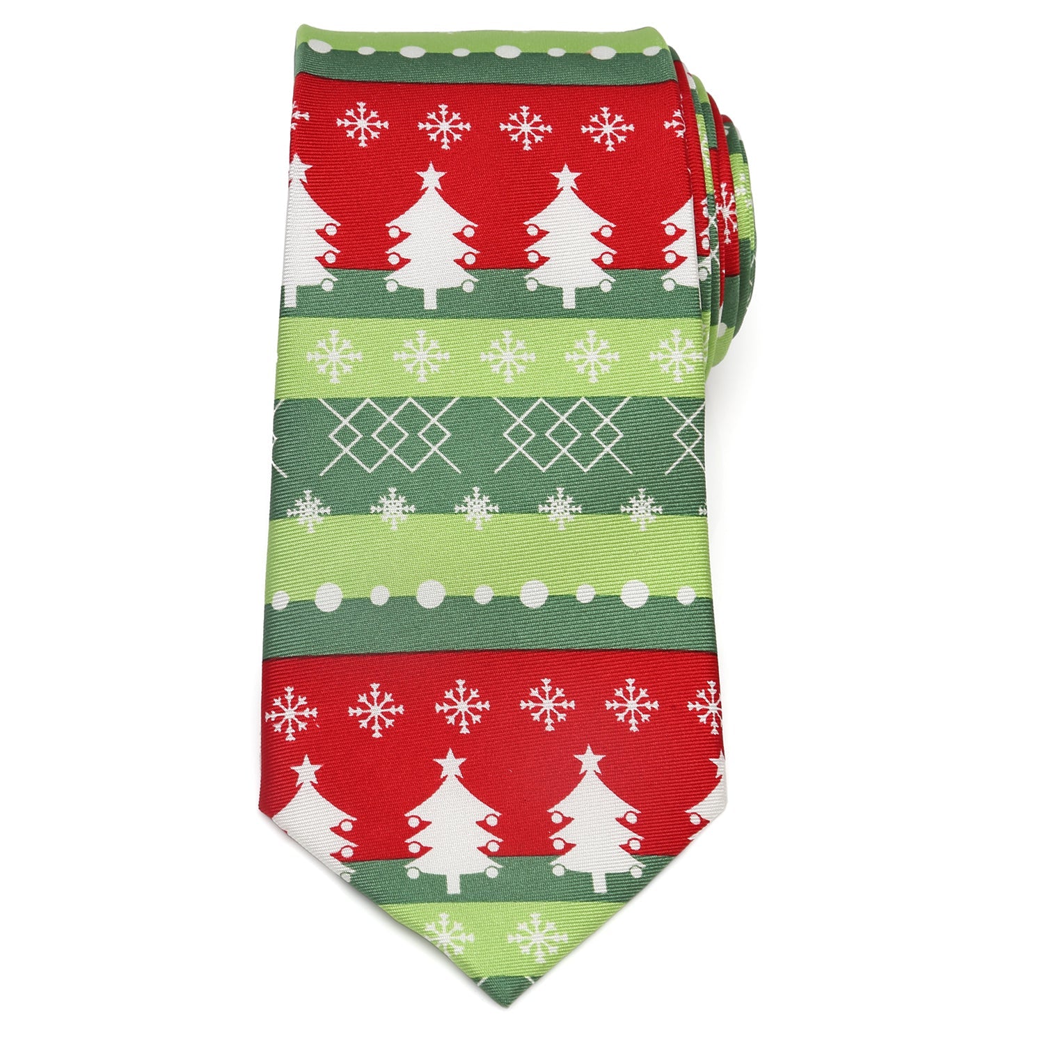  Cufflinks Christmas Tree Men's Tie - Default Title - Bonton