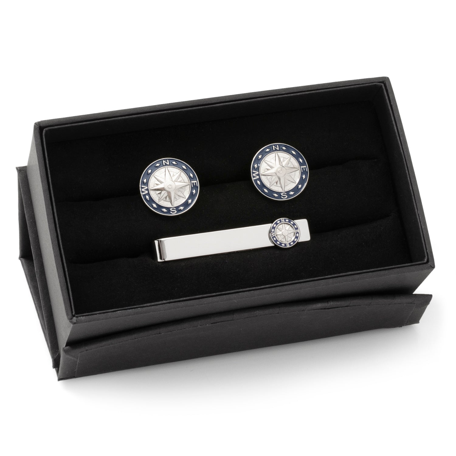  Cufflinks Compass Gift Set - Default Title - Bonton