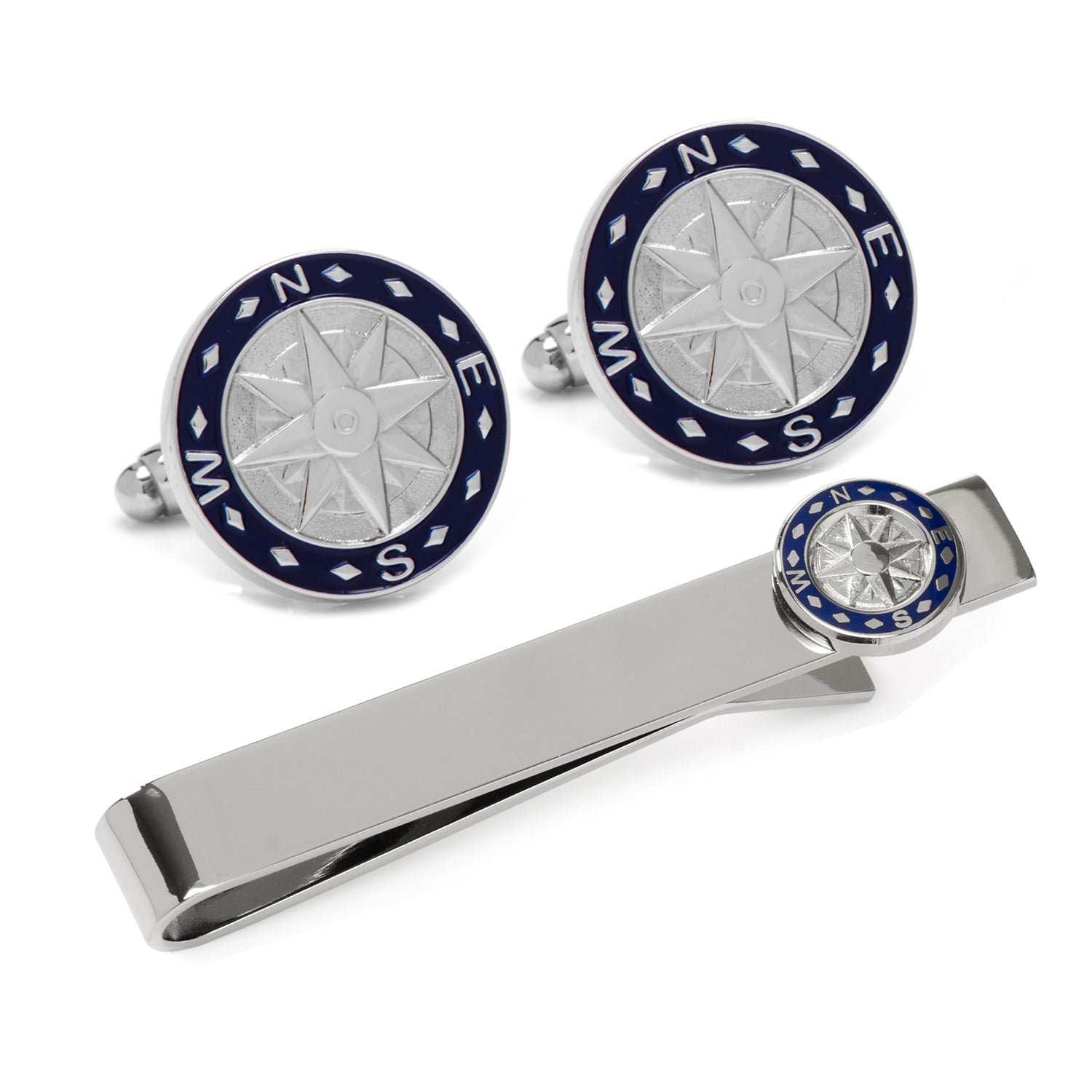  Cufflinks Compass Gift Set - Default Title - Bonton