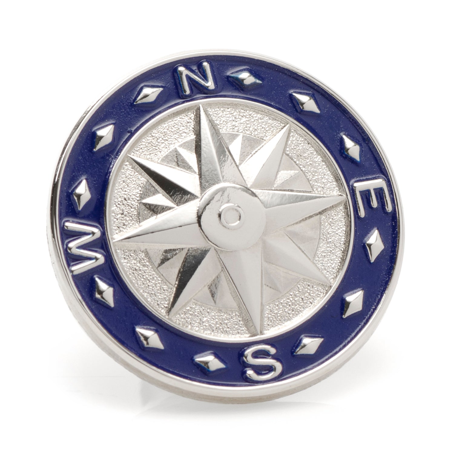  Cufflinks Blue Compass Lapel Pin - Default Title - Bonton