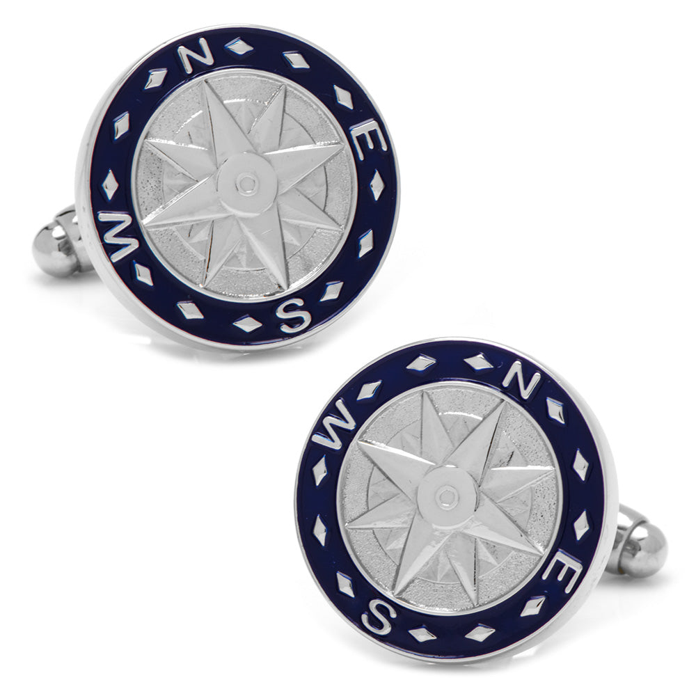  Cufflinks Blue Compass Cufflinks - Default Title - Bonton