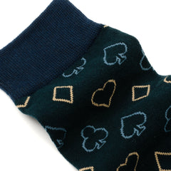 Card Suits Casino Blue Men's Socks