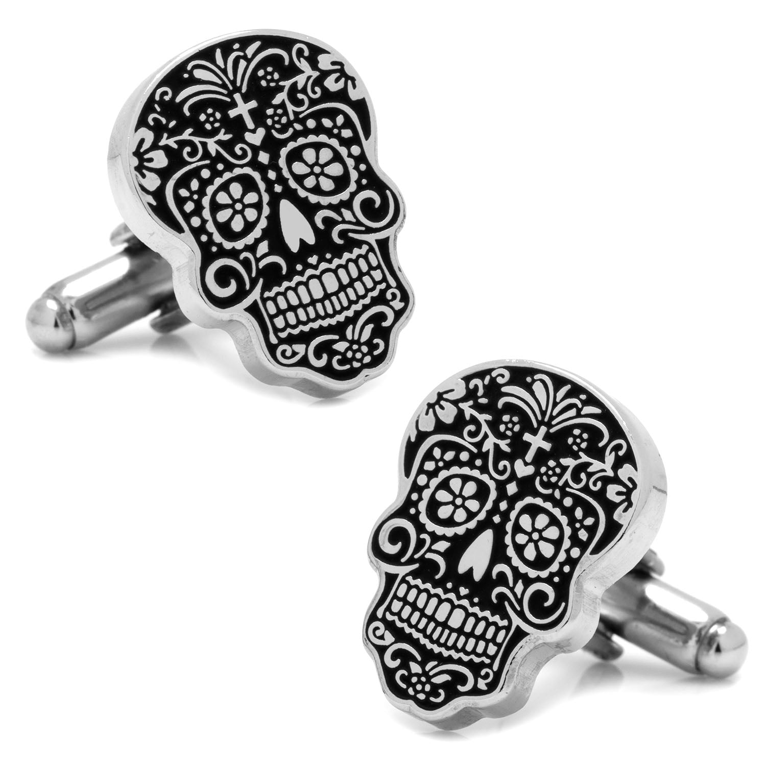  Cufflinks Silver Day of the Dead Cufflinks - Default Title - Bonton