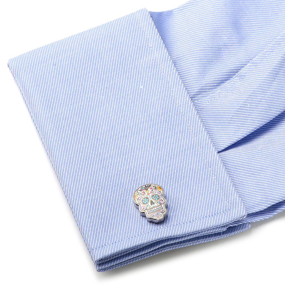  Cufflinks Day of the Dead Skull Cufflinks - Default Title - Bonton