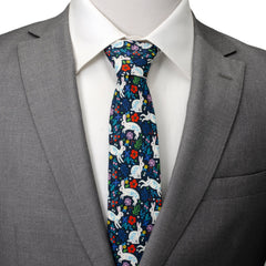 Floral Rabbit Men's Tie