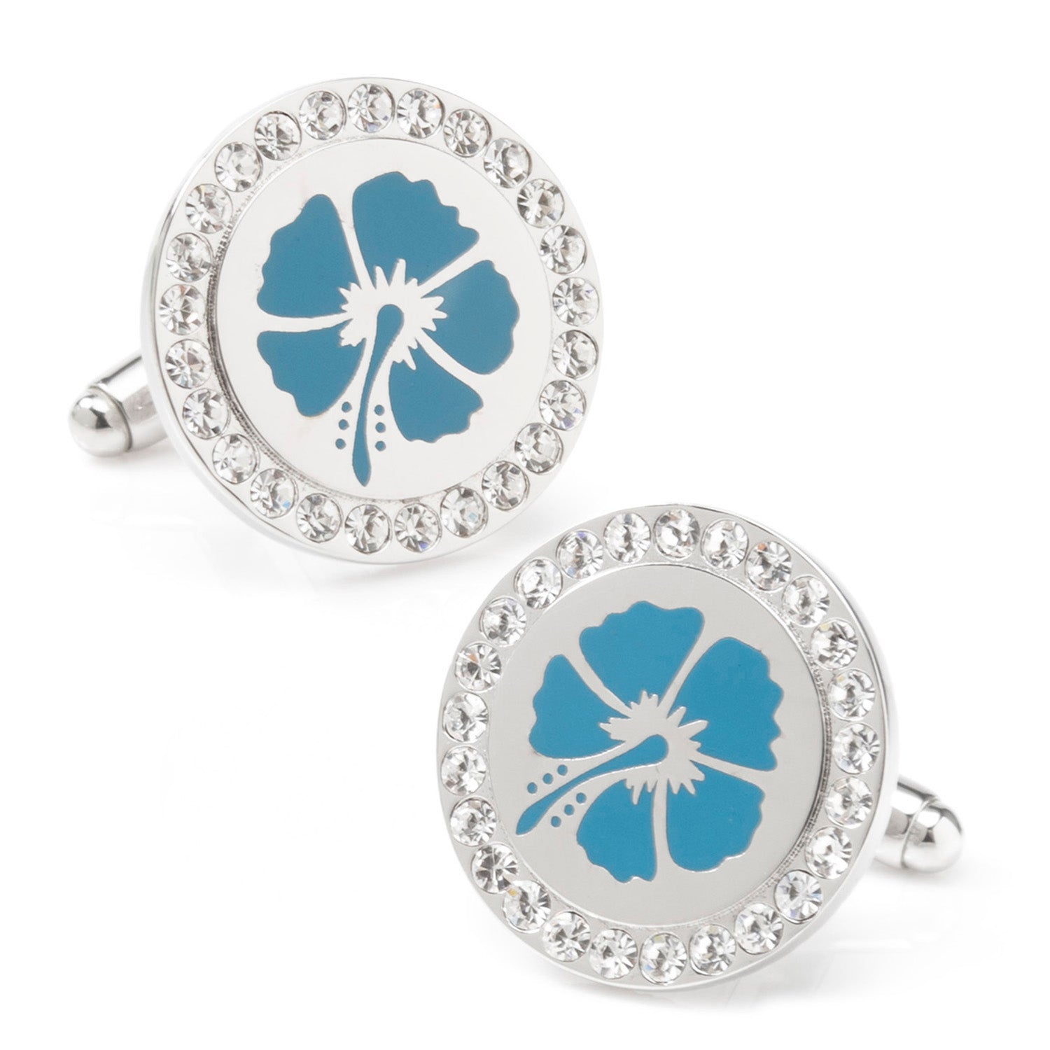  Cufflinks Blue Flower Cufflinks - Default Title - Bonton