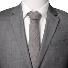 Holiday Pumpkin Herringbone Tie