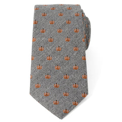 Holiday Pumpkin Herringbone Tie