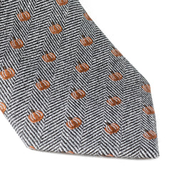 Holiday Pumpkin Herringbone Tie