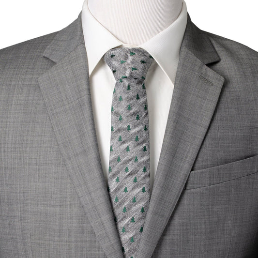 Holiday Tree Herringbone Tie