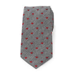 Herringbone Heart Men's Tie