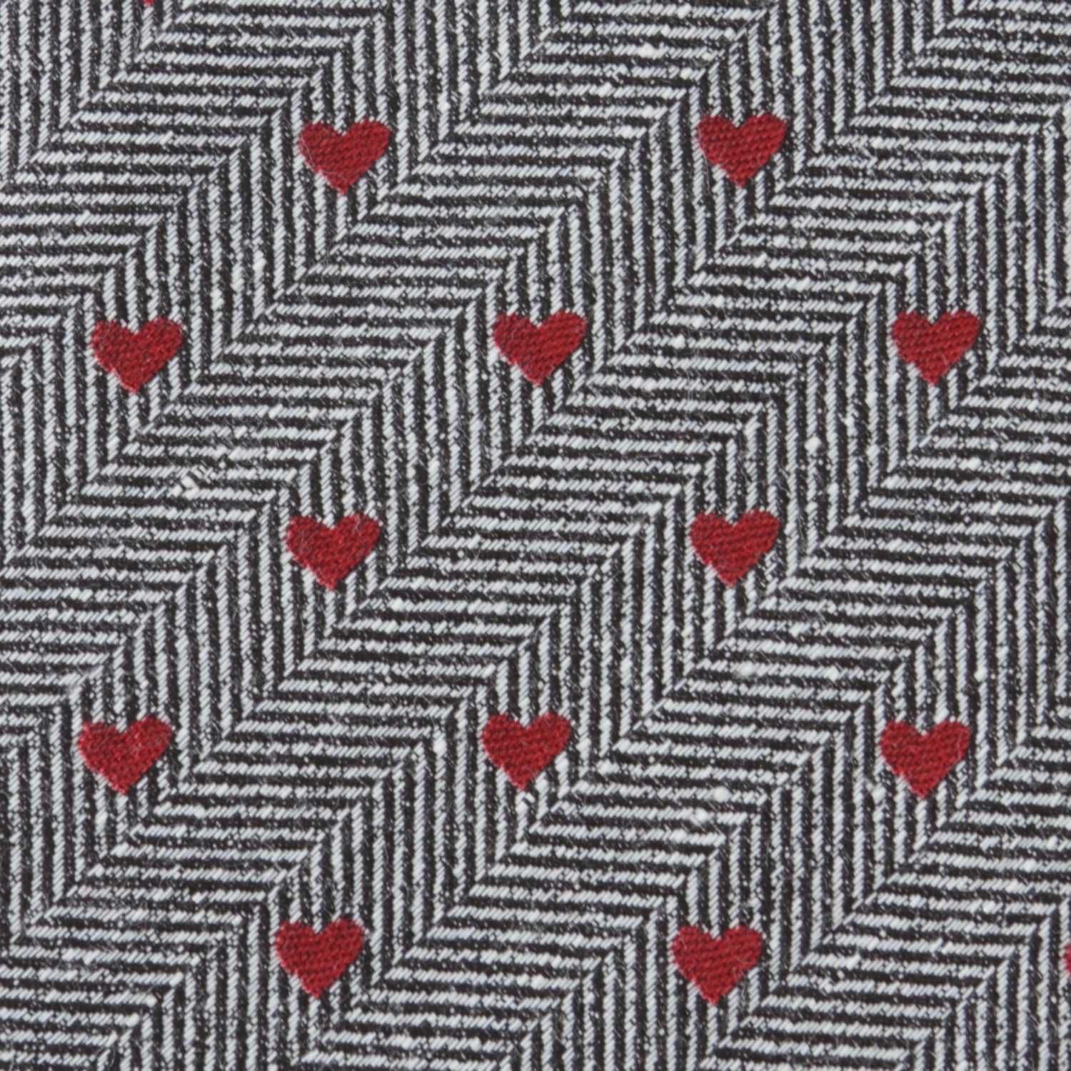  Cufflinks Herringbone Heart Men's Tie - Default Title - Bonton