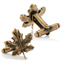 3D Maple Leaf Cufflinks