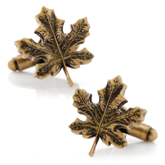 3D Maple Leaf Cufflinks