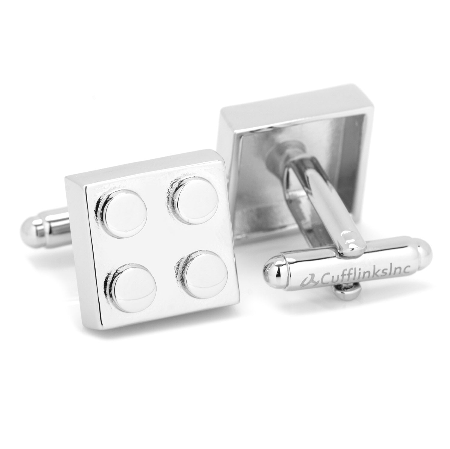  Cufflinks Silver Building Block Cufflinks - Default Title - Bonton