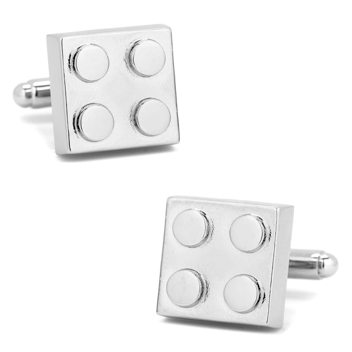  Cufflinks Silver Building Block Cufflinks - Default Title - Bonton