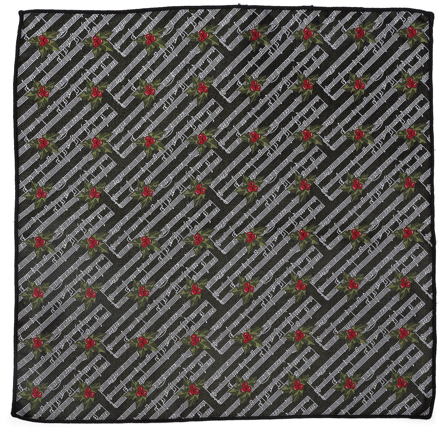  Cufflinks Music Holly Note Pocket Square - Default Title - Bonton