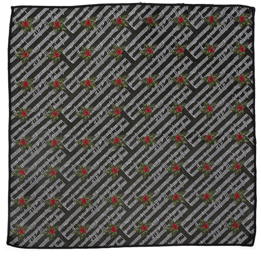 Music Holly Note Pocket Square