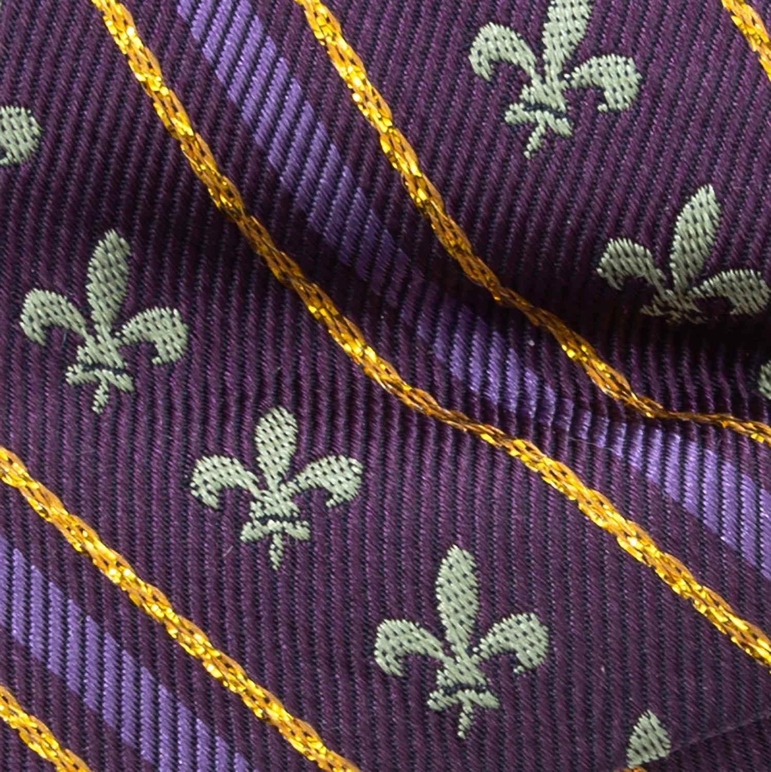  Cufflinks Mardi Gras Stripe Bow Tie - Default Title - Bonton