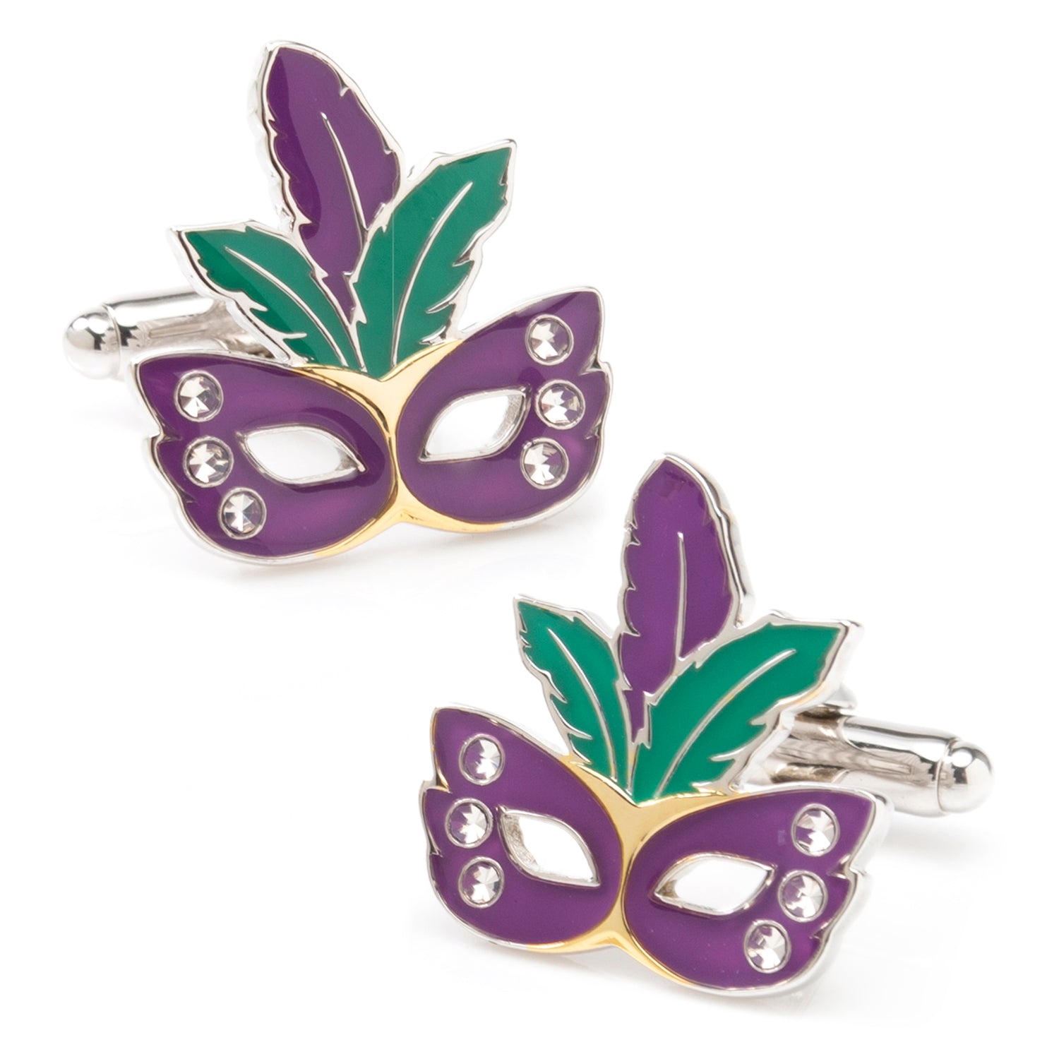  Cufflinks Mardi Gras Cufflinks - Default Title - Bonton