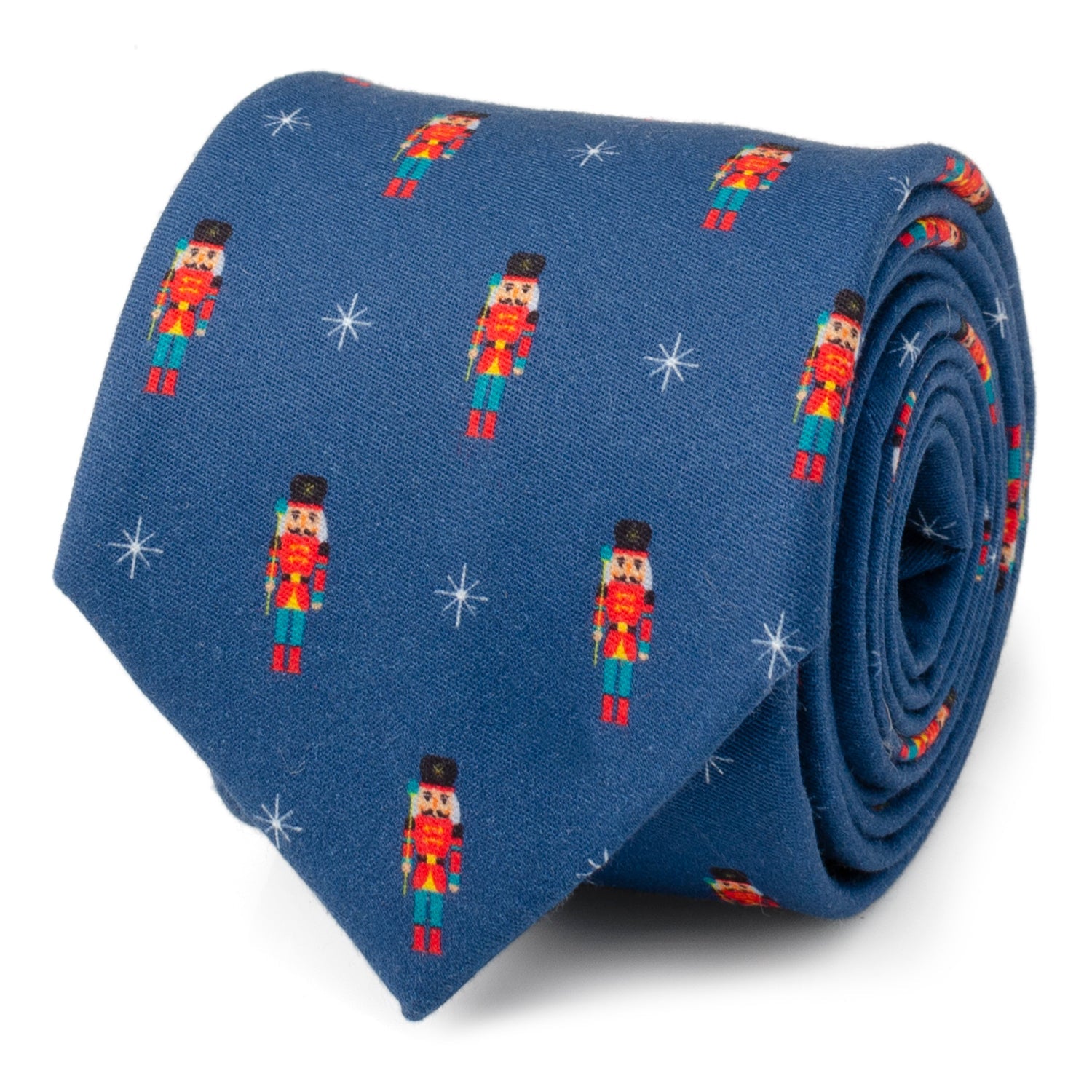  Cufflinks Nutcracker Men's Navy Tie - Default Title - Bonton