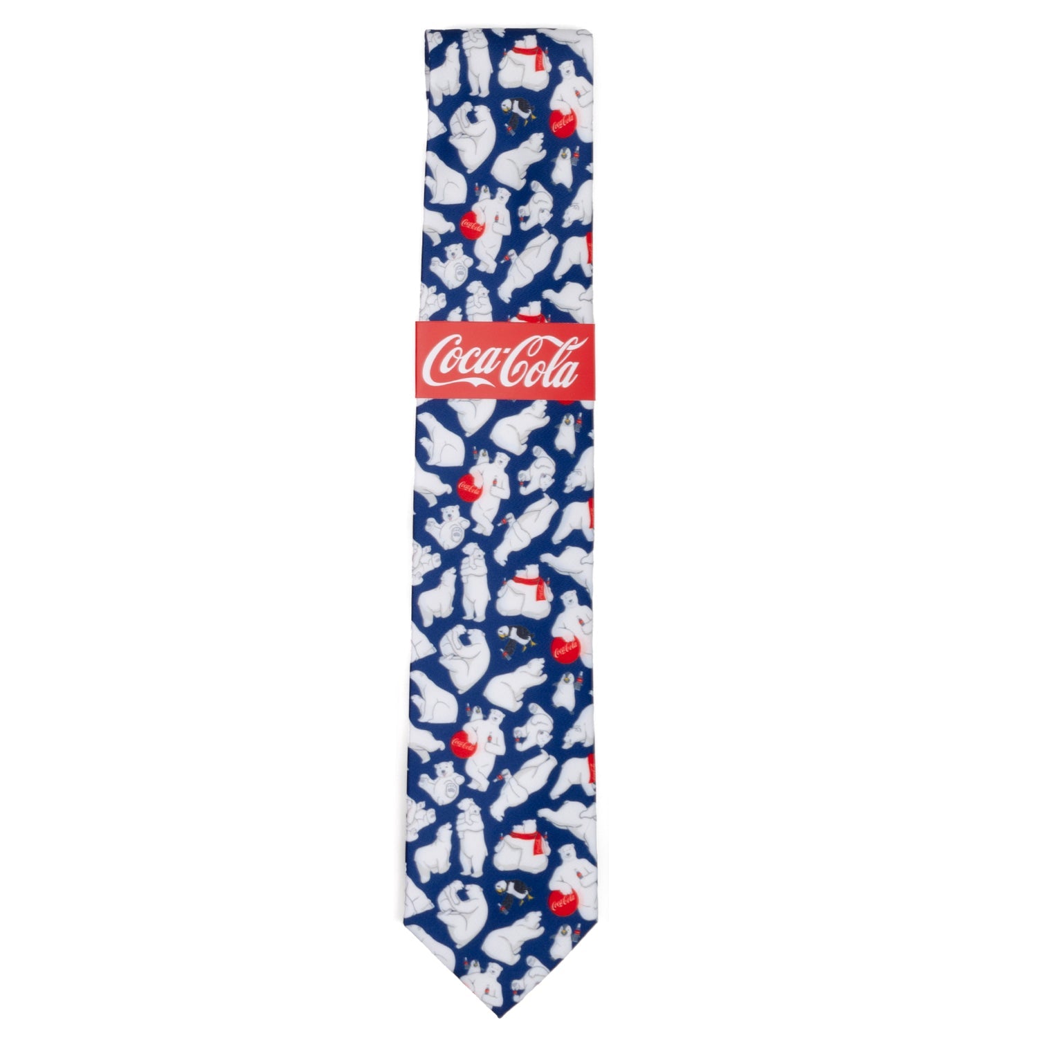  Cufflinks Coca-Cola Polar Bear Navy Blue Men's Tie - Default Title - Bonton