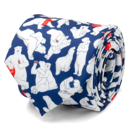 Coca-Cola Polar Bear Navy Blue Men's Tie