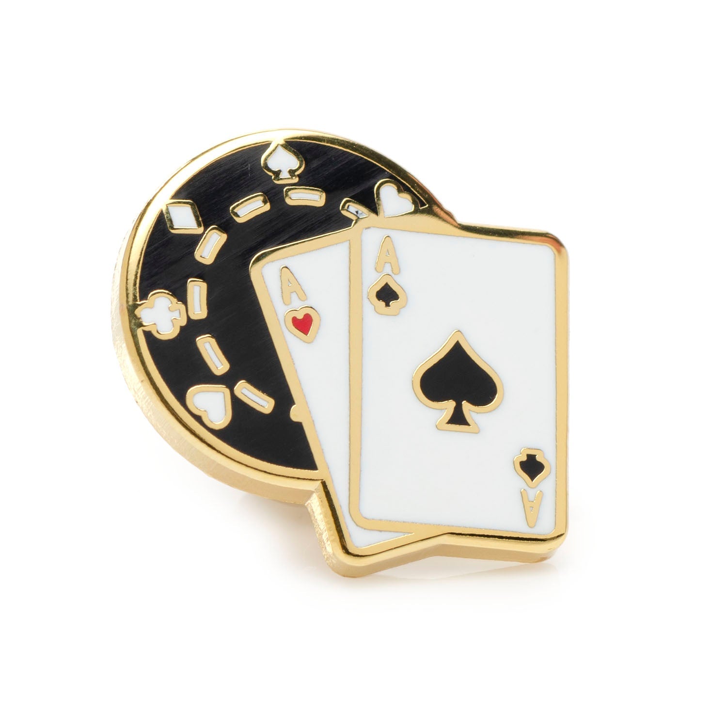  Cufflinks Poker Lapel Pin - Default Title - Bonton