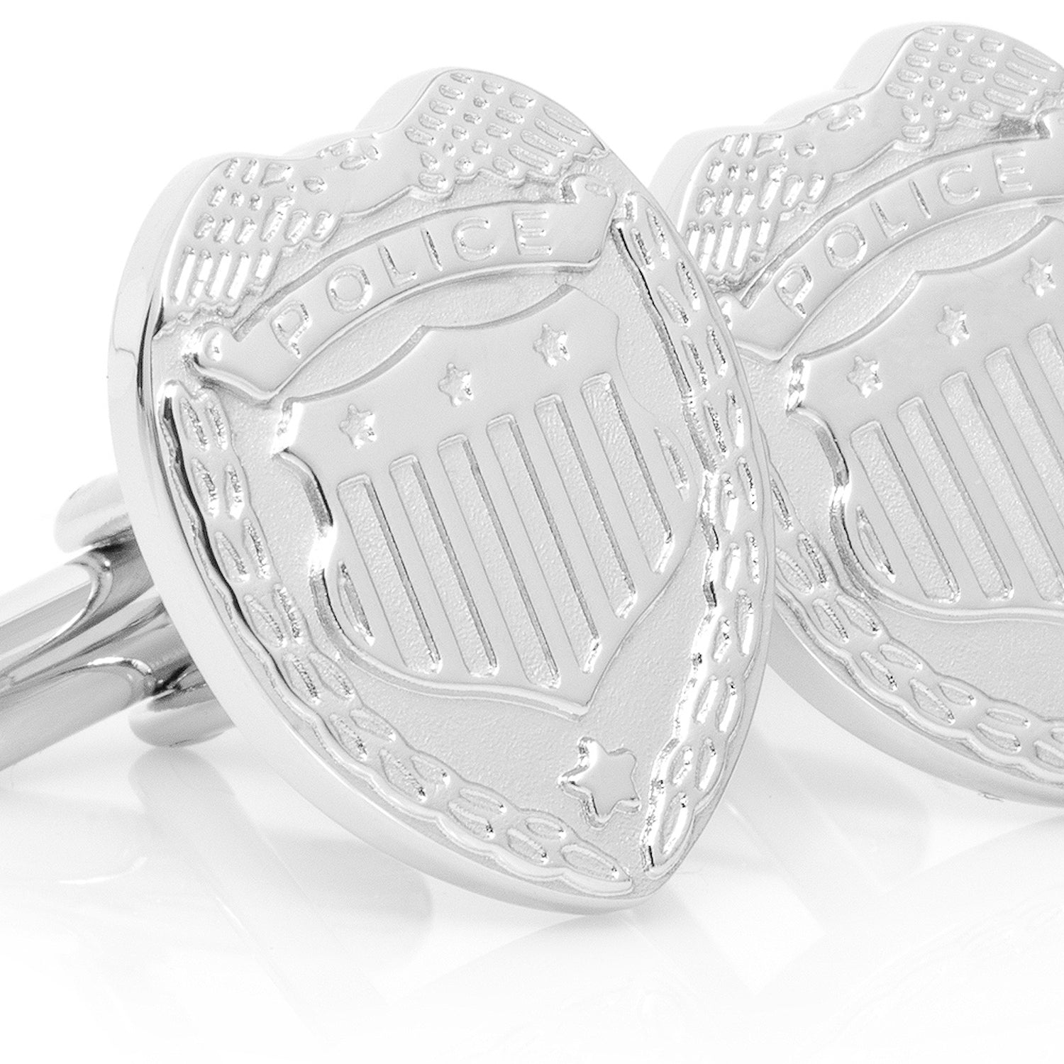  Cufflinks Silver Police Badge Cufflinks - Default Title - Bonton