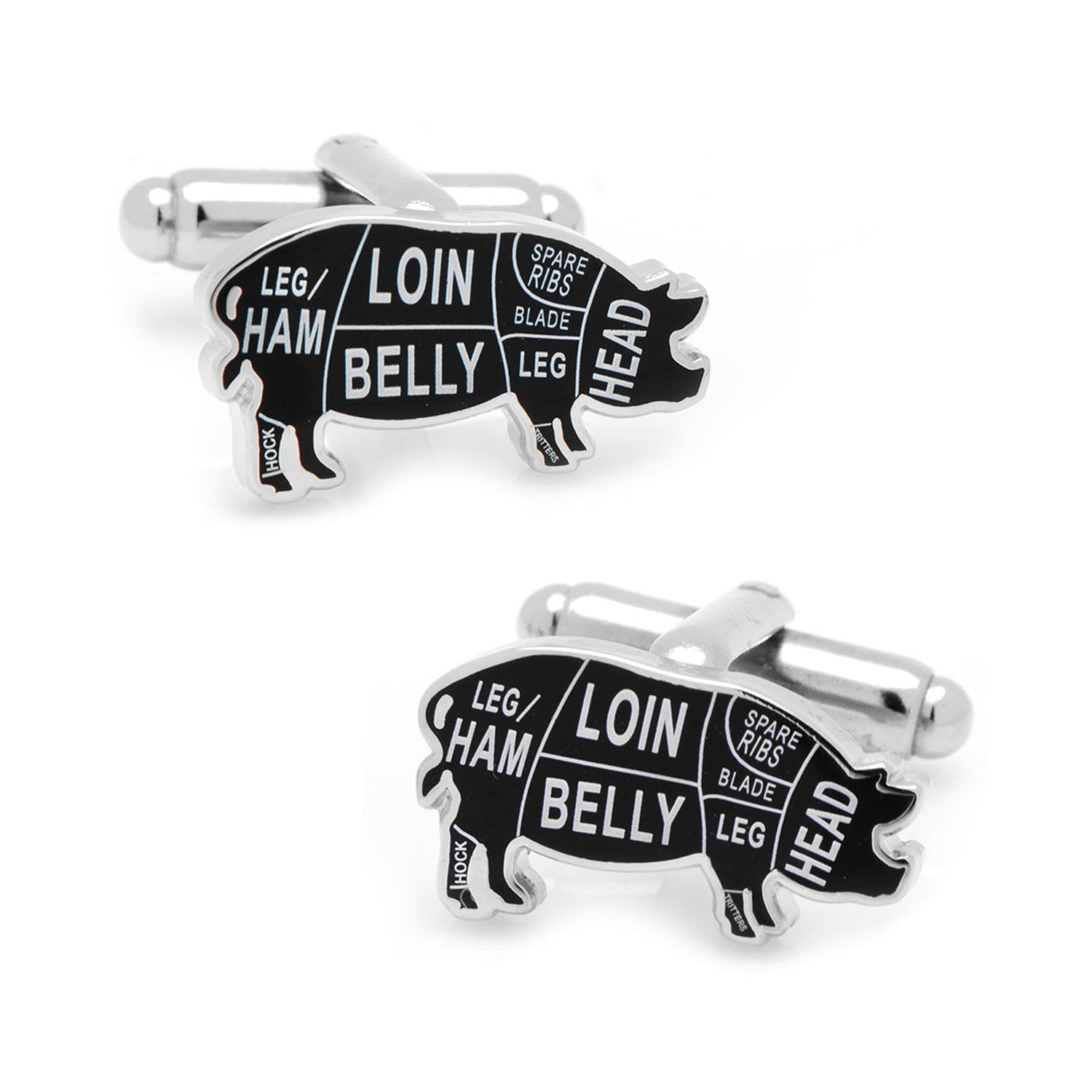  Cufflinks Pork Butcher Cuts Cufflinks - Default Title - Bonton