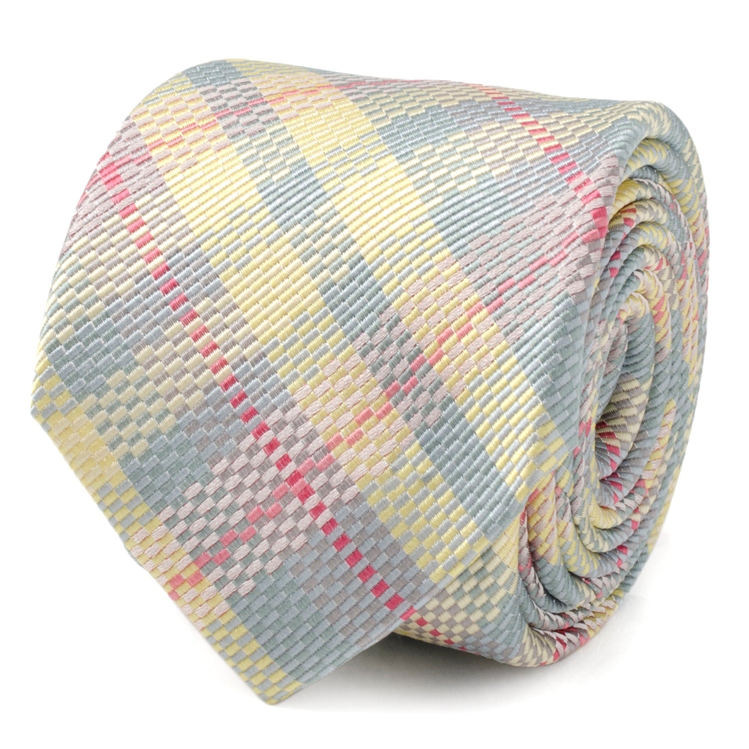  Cufflinks Pastel Plaid Men's Tie - Default Title - Bonton