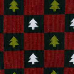 Christmas Tree Red Green Checkered Men's Socks