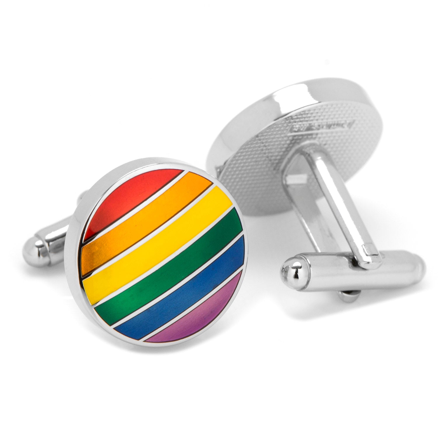  Cufflinks Rainbow Stripe Cufflinks - Default Title - Bonton