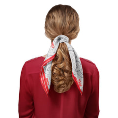 Satin Diet Coke Print Grey Scarf