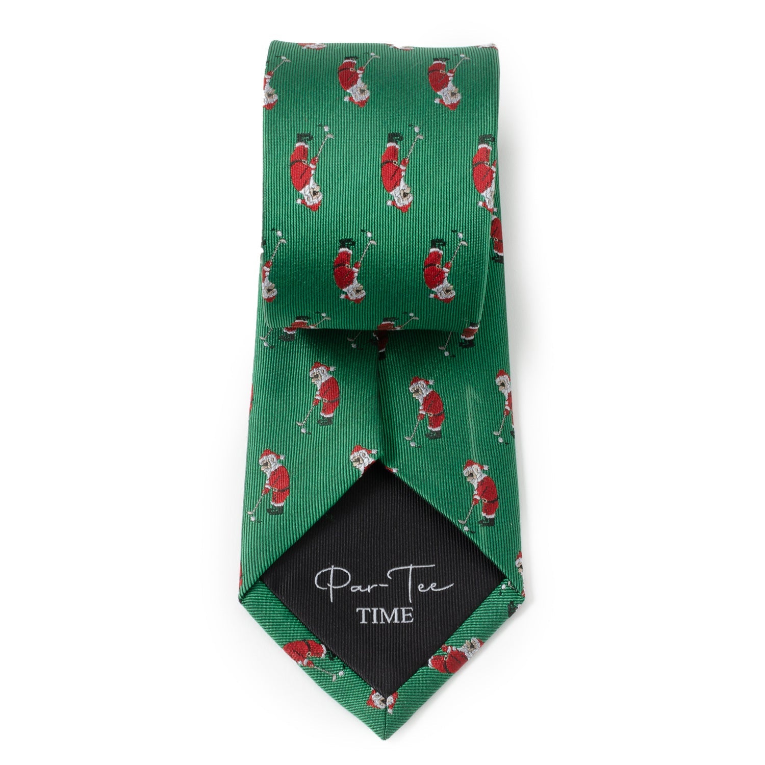  Cufflinks Santa Golf Par-Tee Men's Green Tie - Default Title - Bonton