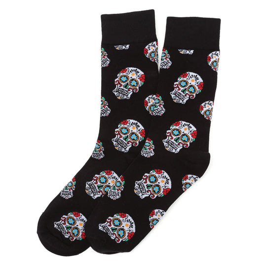 Sugar Skull Black Socks