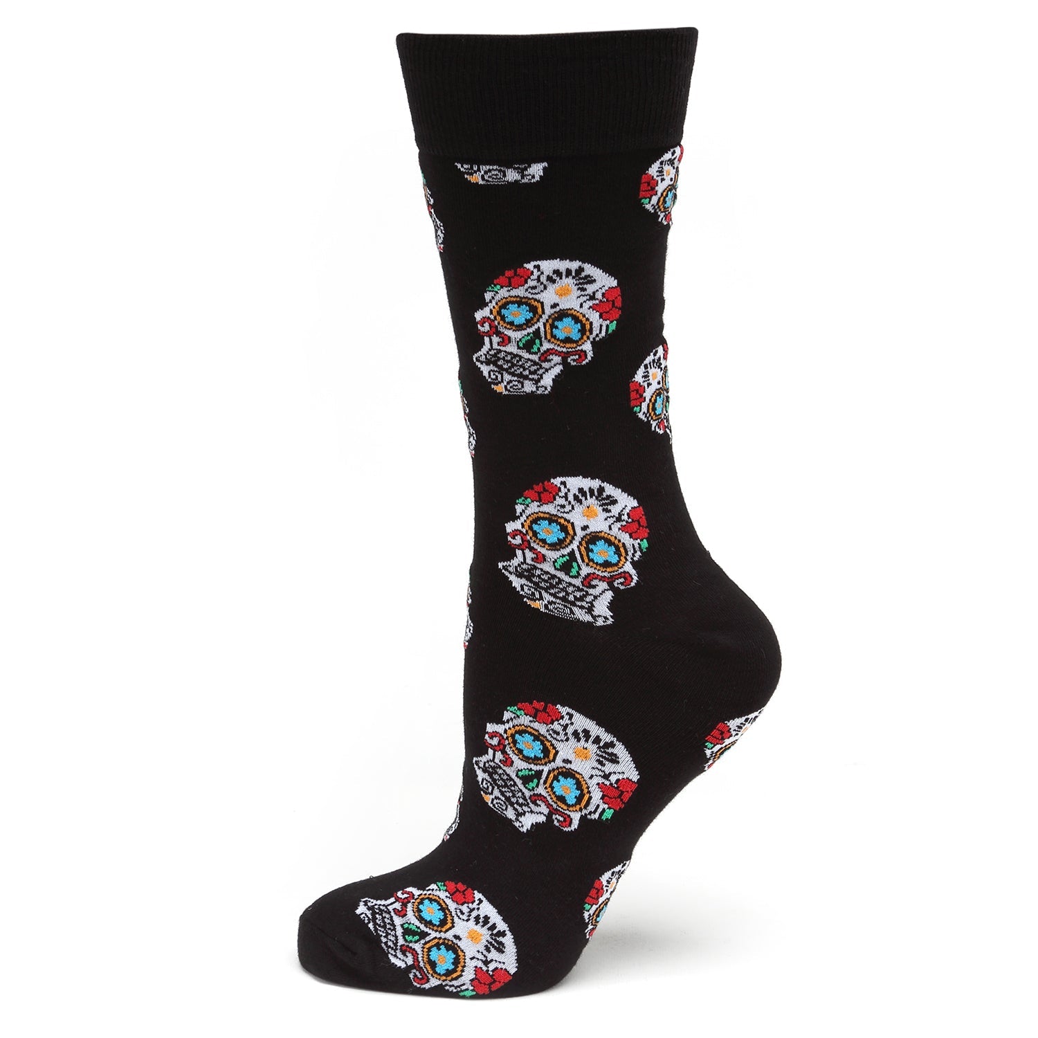  Cufflinks Sugar Skull Black Socks - Default Title - Bonton