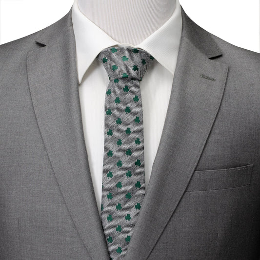 Herringbone Shamrock Men's Tie