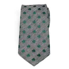 Herringbone Shamrock Men's Tie