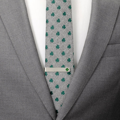 Shamrock Hidden Message Tie Bar