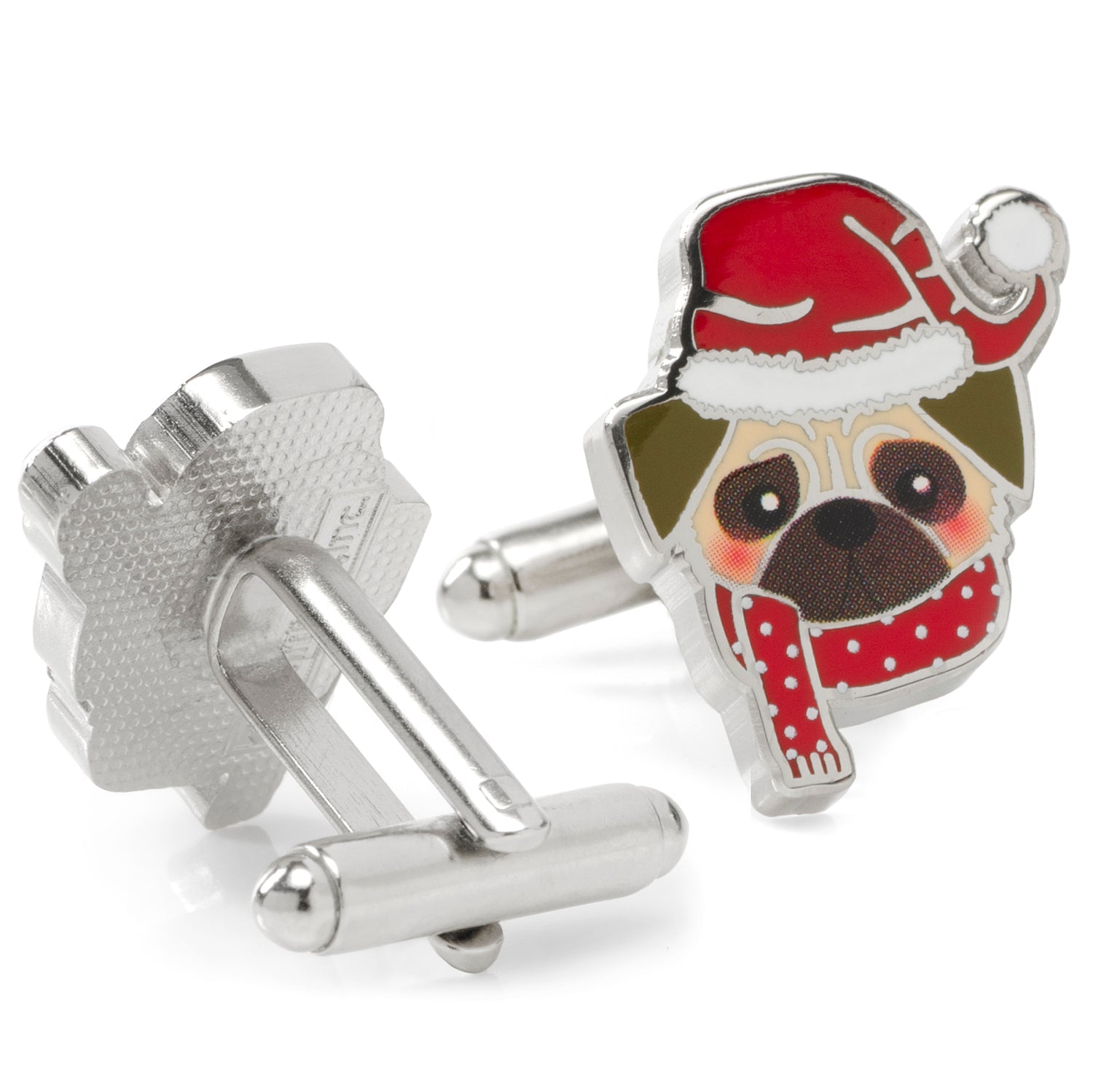  Cufflinks Santa Pug Cufflinks - Default Title - Bonton