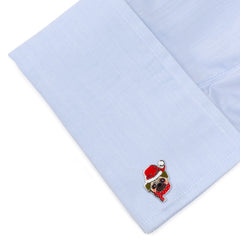 Santa Pug Cufflinks