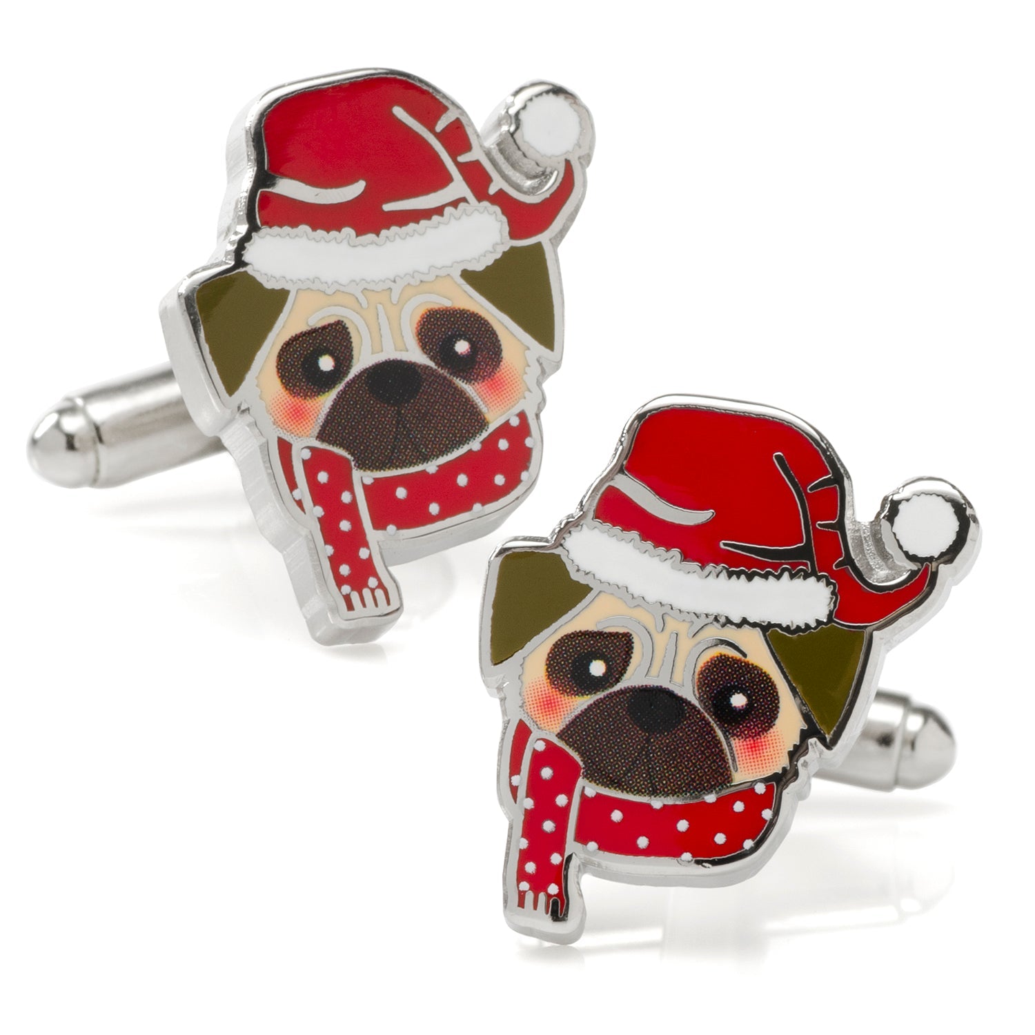  Cufflinks Santa Pug Cufflinks - Default Title - Bonton