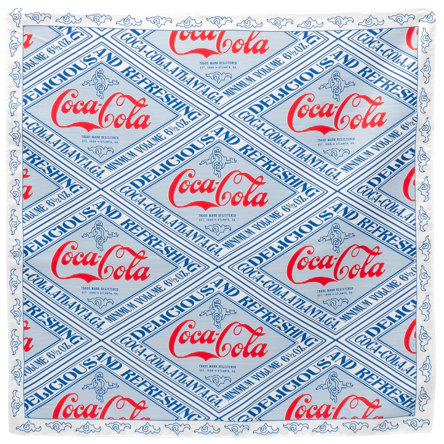  Cufflinks Satin Coca-Cola Print Scarf - Default Title - Bonton