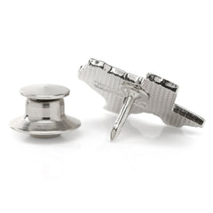 Silver Texas Cufflinks and Lapel Pin Gift Set