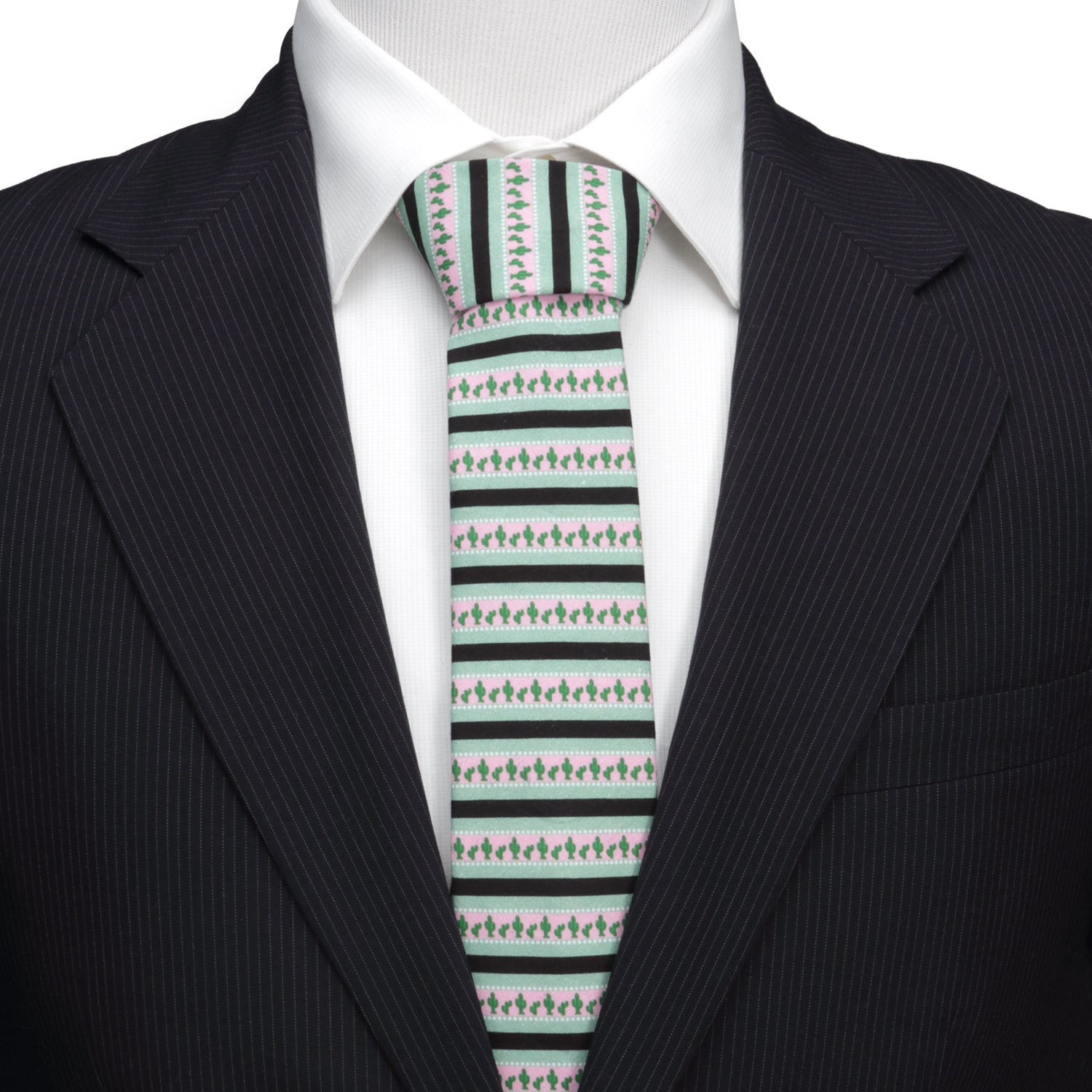  Cufflinks Texas Cactus Stripe Sage Men’s Tie - Default Title - Bonton