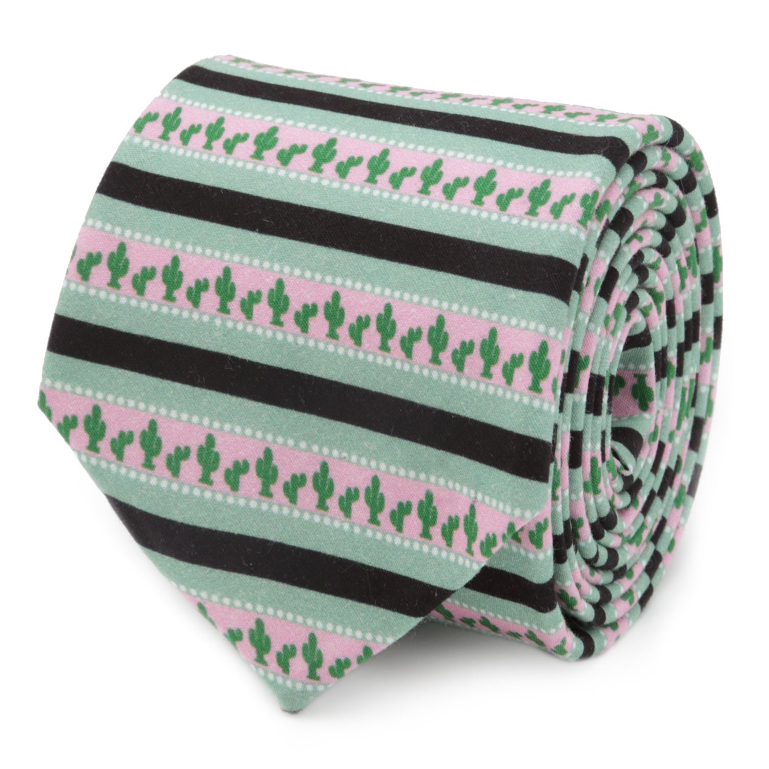  Cufflinks Texas Cactus Stripe Sage Men’s Tie - Default Title - Bonton