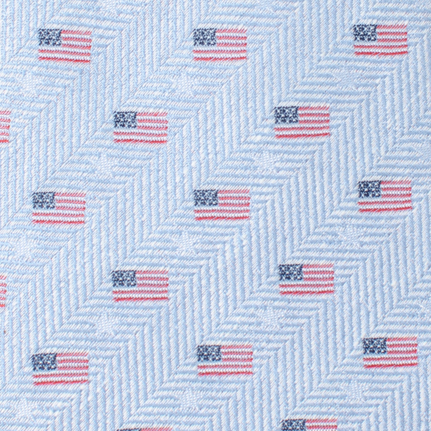  Cufflinks Light Blue American Flag Men's Tie - Default Title - Bonton